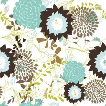 Seamless floral pattern Illustrazione stock