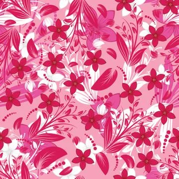 Seamless floral pattern Stock Illustration