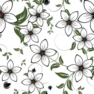 Seamless floral pattern Illustrazione stock