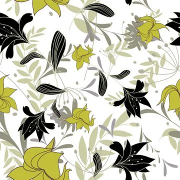 Seamless floral pattern Stock Illustration
