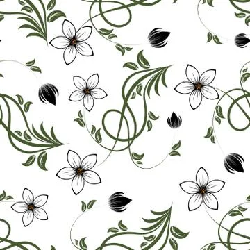 Seamless floral pattern イラスト素材