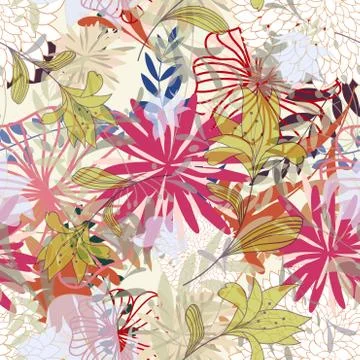 Seamless floral pattern Stockillustratie