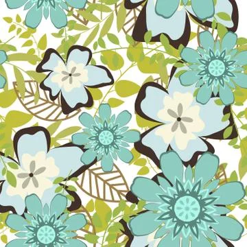 Seamless floral pattern 스톡 일러스트