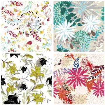 Seamless floral pattern Stockillustratie