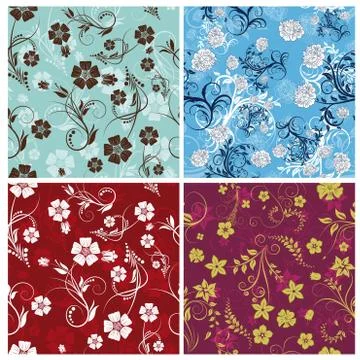 Seamless floral pattern Stock Illustration