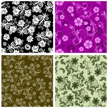 Seamless floral pattern イラスト素材