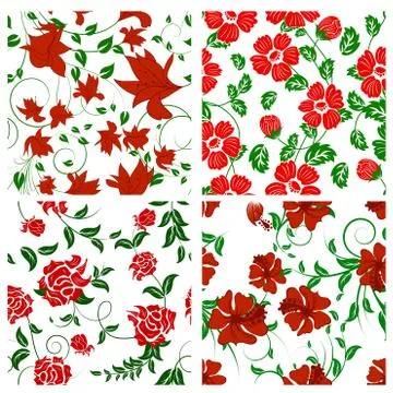 Seamless floral pattern 스톡 일러스트