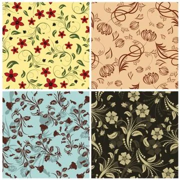 Seamless floral pattern イラスト素材