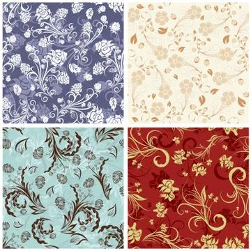 Seamless floral pattern Illustrazione stock