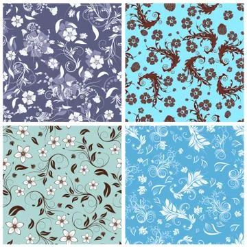 Seamless floral pattern Stock Illustration