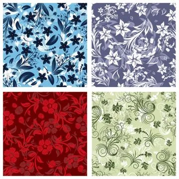 Seamless floral pattern イラスト素材