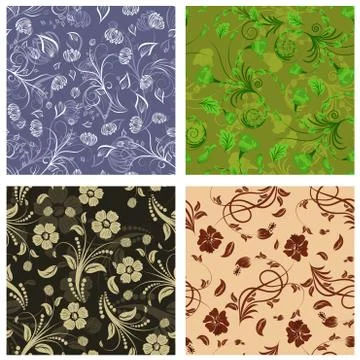 Seamless floral pattern Stock Illustration