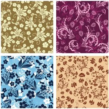Seamless floral pattern Stock Illustration