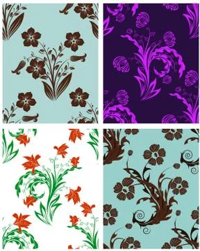 Seamless floral pattern Illustrazione stock