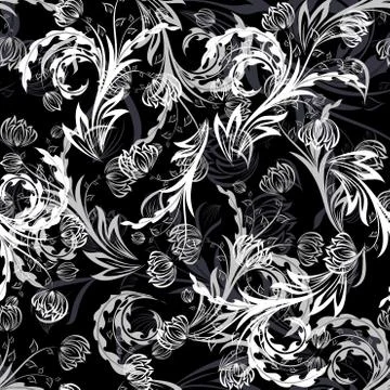 Seamless floral pattern Stock Illustration