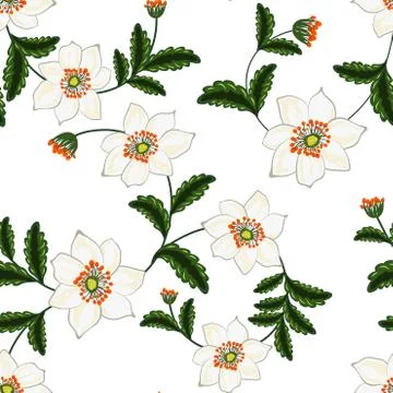 Seamless floral pattern Stockillustratie