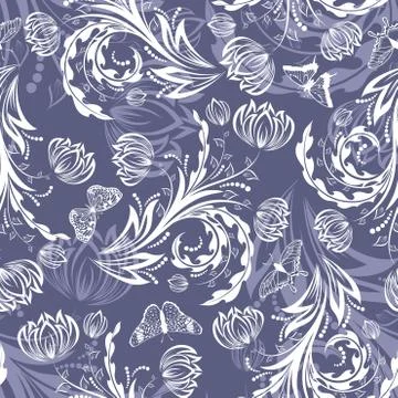 Seamless floral pattern Stock Illustration