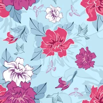 Seamless floral pattern Stockillustratie