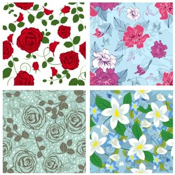 Seamless floral pattern Stock Illustration