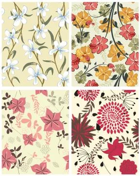 Seamless floral pattern Illustrazione stock