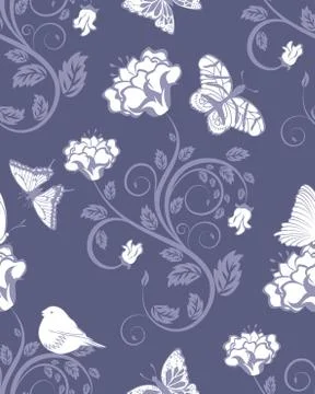 Seamless floral pattern Stockillustratie