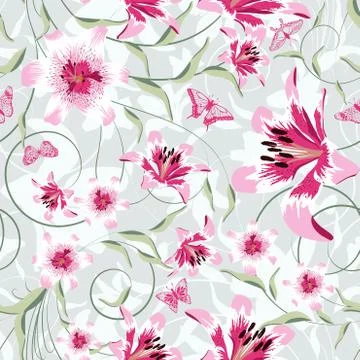 Seamless floral pattern Illustrazione stock