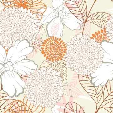 Seamless floral pattern Stock Illustration