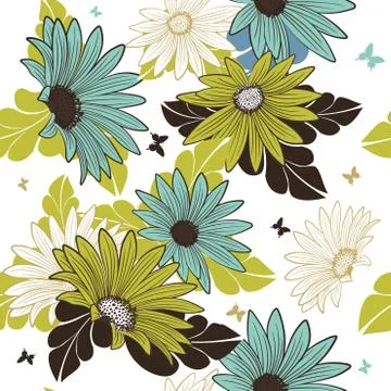 Seamless floral pattern 스톡 일러스트