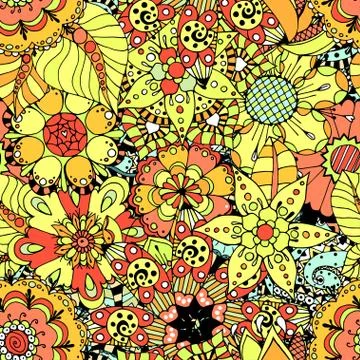 Seamless Floral Pattern Stock Illustration