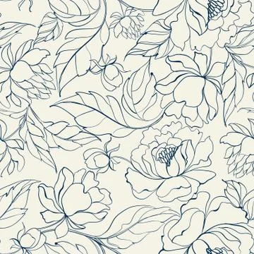 Seamless floral pattern Stock Illustration