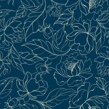 Seamless floral pattern Stock Illustration