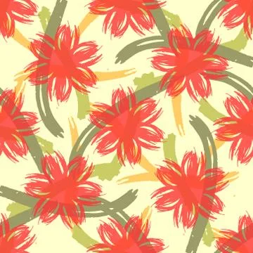 Seamless floral pattern Stock Illustration