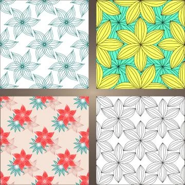 Seamless floral pattern Stock Illustration