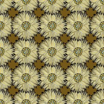 Seamless Floral Pattern Ilustração Stock