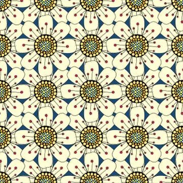 Seamless Floral Pattern Ilustração Stock