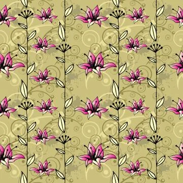 Seamless floral pattern Stock Illustration
