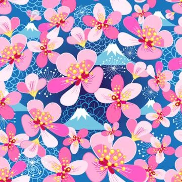 Seamless floral pattern Illustrazione stock