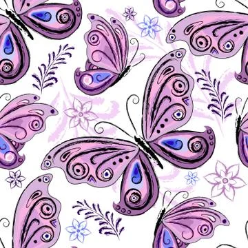 Seamless floral pattern Stock Illustration