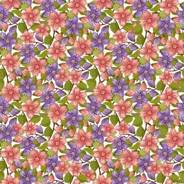 Seamless floral pattern Stock Illustration