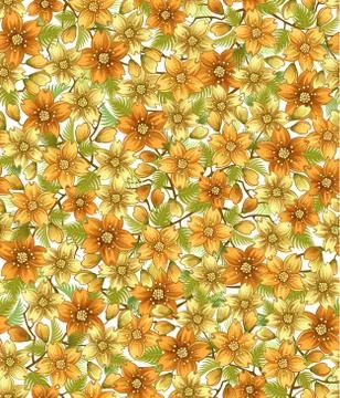 Seamless floral pattern Stock Illustration