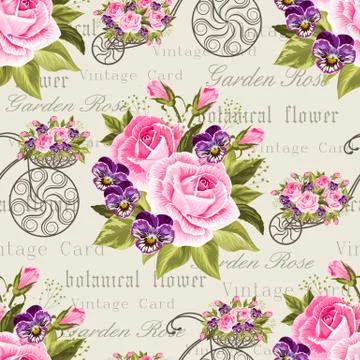 Seamless floral pattern Stock Illustration