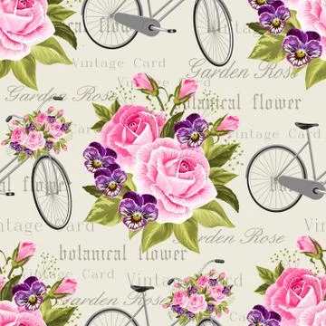 Seamless floral pattern Stock Illustration