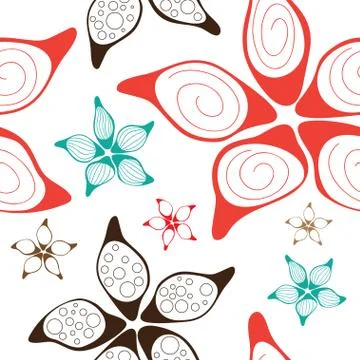 Seamless floral pattern Stock Illustration