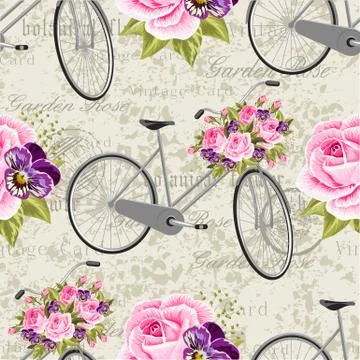 Seamless floral pattern Stock Illustration