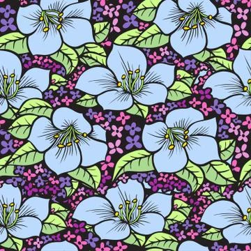 Seamless floral pattern. Illustrazione stock