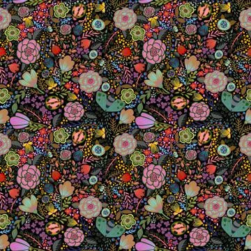 Seamless floral pattern 스톡 일러스트