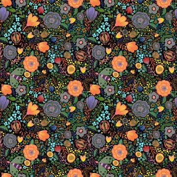Seamless floral pattern Illustrazione stock