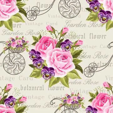 Seamless floral pattern Stock Illustration