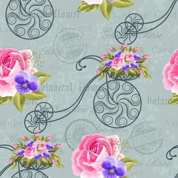 Seamless floral pattern Stock Illustration