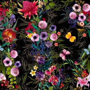 Seamless floral pattern Illustrazione stock